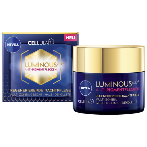 德国直邮NIVEA妮维雅Luminous630焕白淡痘印修护再生夜晚面霜50ml