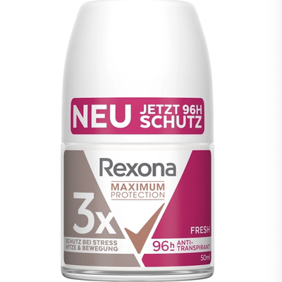 德国直邮Rexona Maximum Protection 96小时止汗滚珠腋下香体清爽