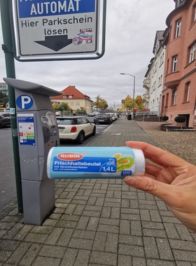 德国直邮Rubin Frischhaltebeutel食品保鲜袋自带锁骨链防水防油