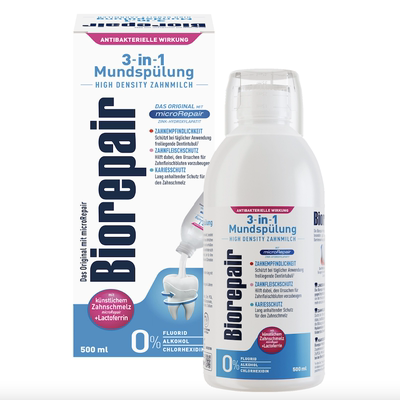 德国直邮 Biorepair漱口水防蛀保护牙釉质30秒缓解敏感无氟无酒精