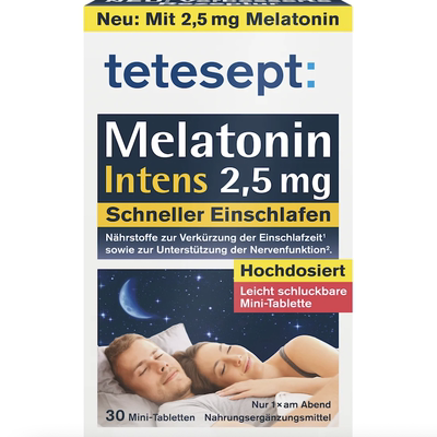 德国直邮tetesept Melatonin Intens德舒倍褪黑素片 支持深度睡眠