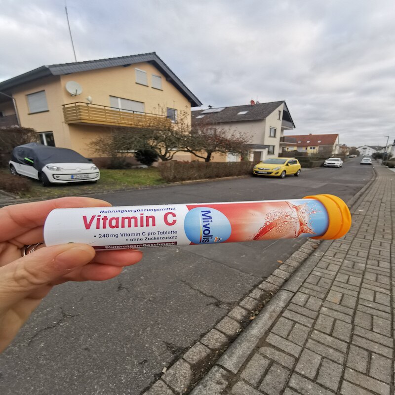 德国dm直邮Mivolis Vitamin VC泡腾片水果味补钙铁锌镁维生素20片