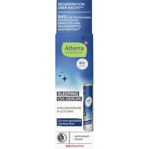 德国直邮Alterra爱泰拉玻尿酸夜间修护精华 焕亮保湿再生皮肤屏障