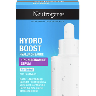 德国直邮Neutrogena Hydro Boost烟酰胺玻尿酸精华液 保湿 细毛孔