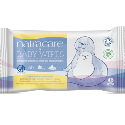 德国直邮natracare Bio有机棉婴儿清洁湿巾 天然洋甘菊杏仁油无香