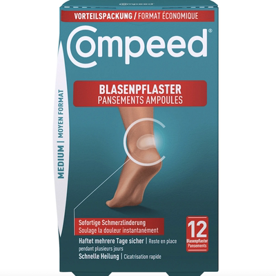 德国直邮 Compeed防磨水包贴 减少足弓脚趾压力摩擦 舒缓脚掌后跟