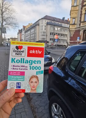 德国直邮Doppelherz Kollagen 1000双心胶原蛋白片 Q10生物素