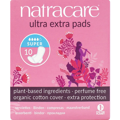 德国直邮natracare Ultra Extra天然有机全棉卫生巾护翼 透气无香