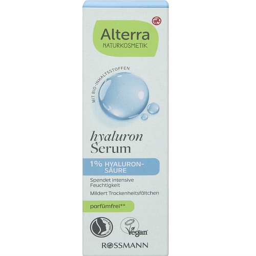德国直邮 alterra Hyaluron Serum爱泰拉有机玻尿酸精华 密集保湿