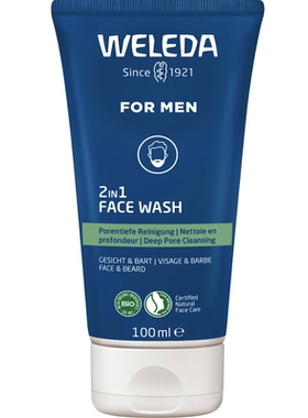 德国直邮 WELEDA Waschgel for Men男士面部胡须清洁洗面奶100 ml