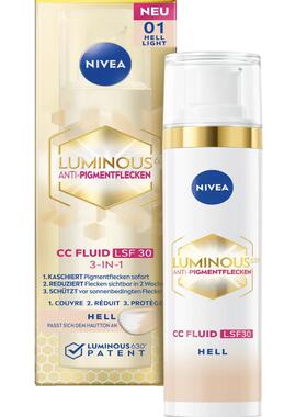 德国直邮NIVEA Luminous 630 CC霜 光防护面乳 遮瑕粉底 提亮肤色