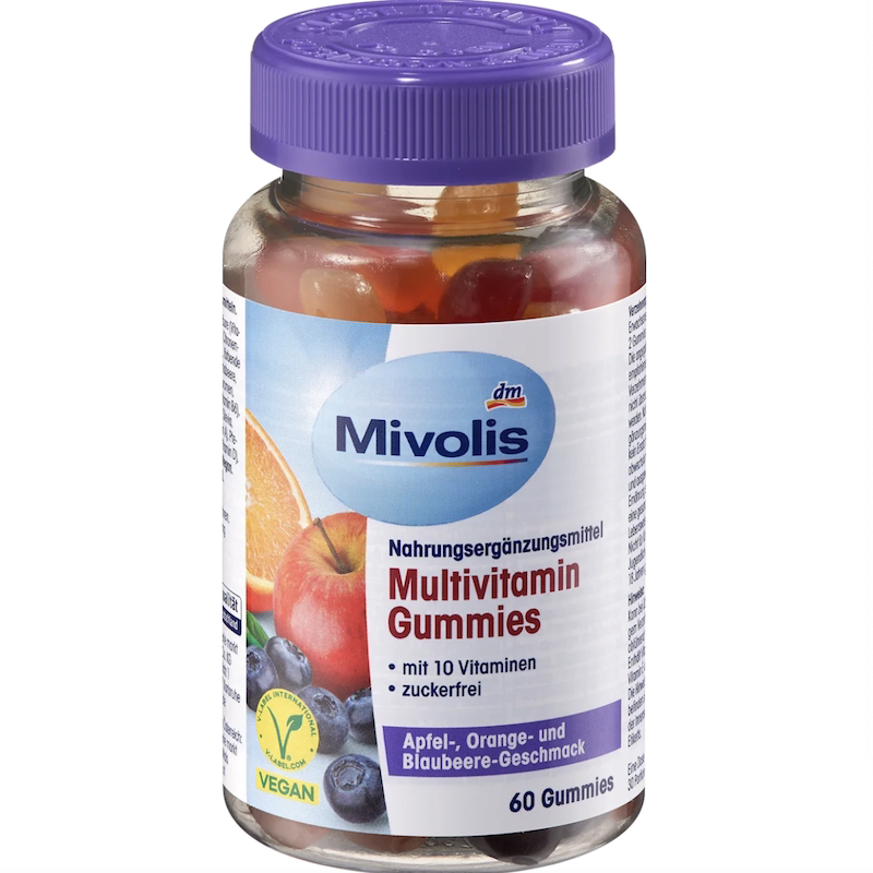 德国直邮 Mivolis多种复合维生素成人软糖 补充膳食 无糖 水果味