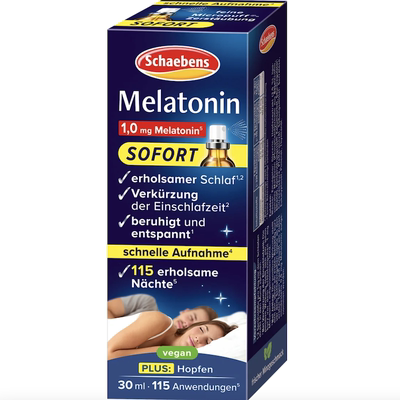 德国直邮Schaebens Melatonin雪本诗褪黑素喷雾 支持深度睡眠30ml