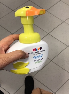 德国直邮 Hipp Babysanft黄色小鸭子儿童洗脸洗手液二合一250ml