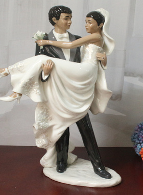 外贸出口L*ADRO原单尾货手绘陶瓷西班牙雅致瓷偶人物摆件装饰品