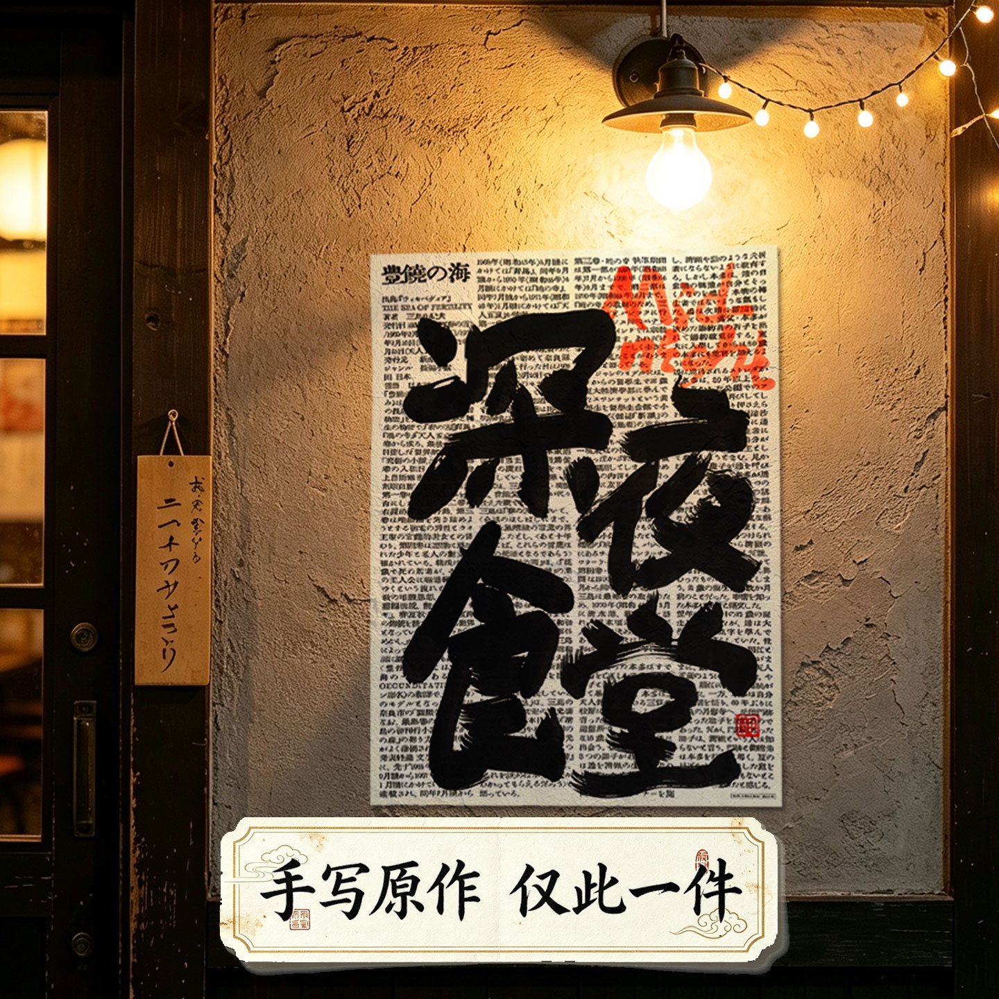 深夜食堂手写书法招贴海报装饰画