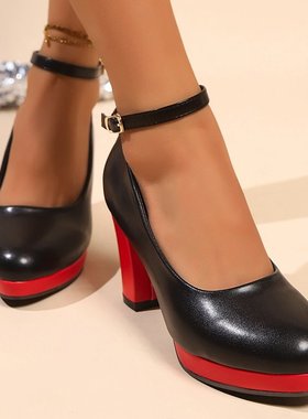 第五人格cos鞋 监管者红夫人COS玛丽cosplay鞋子红色高跟鞋大码鞋