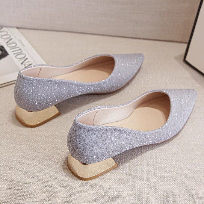 粗跟不累脚高跟鞋女18岁成年礼生日礼物女生送闺蜜实用伴娘水晶鞋