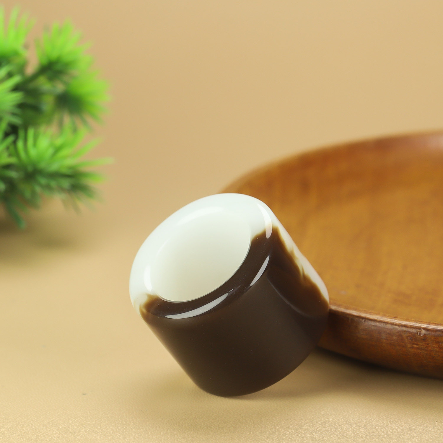 新疆和田玉糖白玉扳指男大拇指指环戒指文玩扳指天然玉石扳指把玩