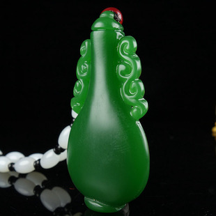 新疆和田玉花瓶吊坠碧玉平平安安净瓶挂件男女款玉石平安花瓶玉佩