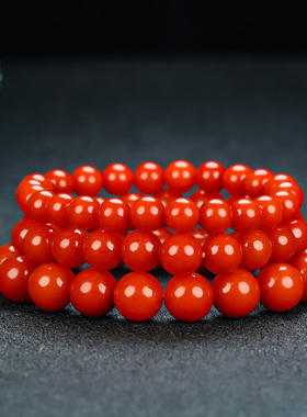 天然南红玛瑙手链和田玉红玉手串鸡血石原石手链男女款新款手串