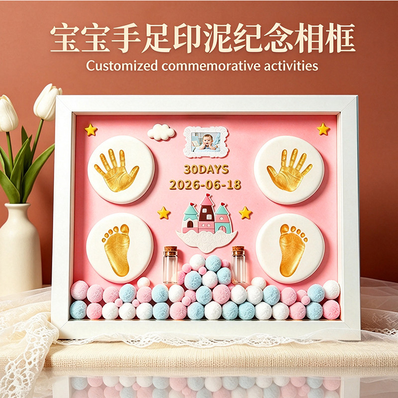 宝宝手足印泥手印脚印