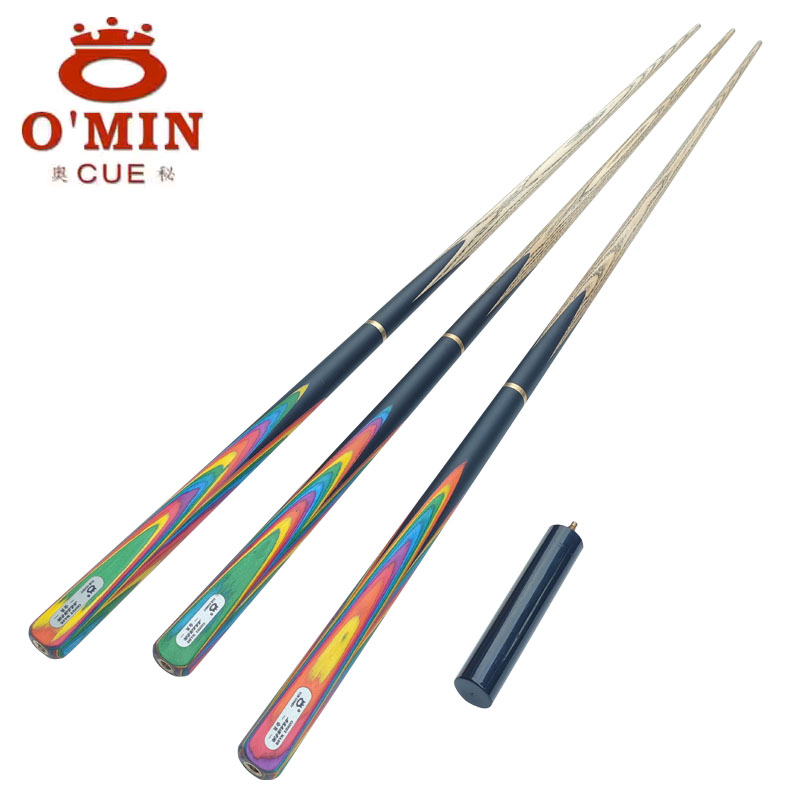 OMIN奥秘炫彩3/4双节美式台球杆白蜡木中式黑八小头杆斯诺克10mm-封面