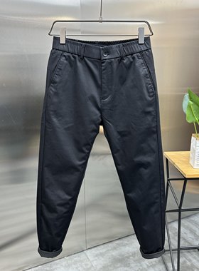 纯黑色轻商务百搭休闲裤高品质男