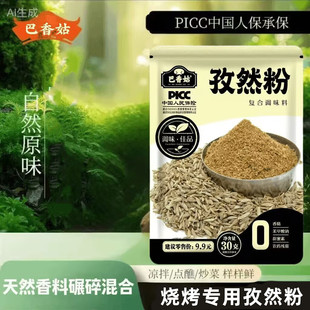 袋家用调味 巴香姑孜然粉炒菜凉拌烧烤料炸物蘸料撒料30g 6包