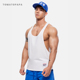 TOMATOPAPA美式 训练衣服运动健身吸汗马甲 原创背心男工字吊带无袖