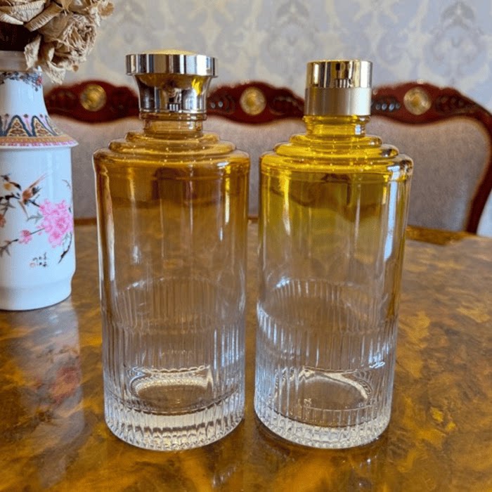 高档渐变色白酒瓶空酒瓶子玻璃按压密封家用自酿散装分装存酒专用