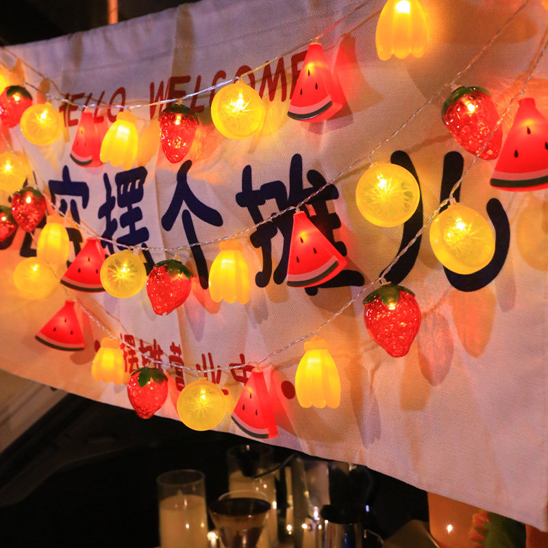 led烧烤装饰柠檬葡萄菠萝
