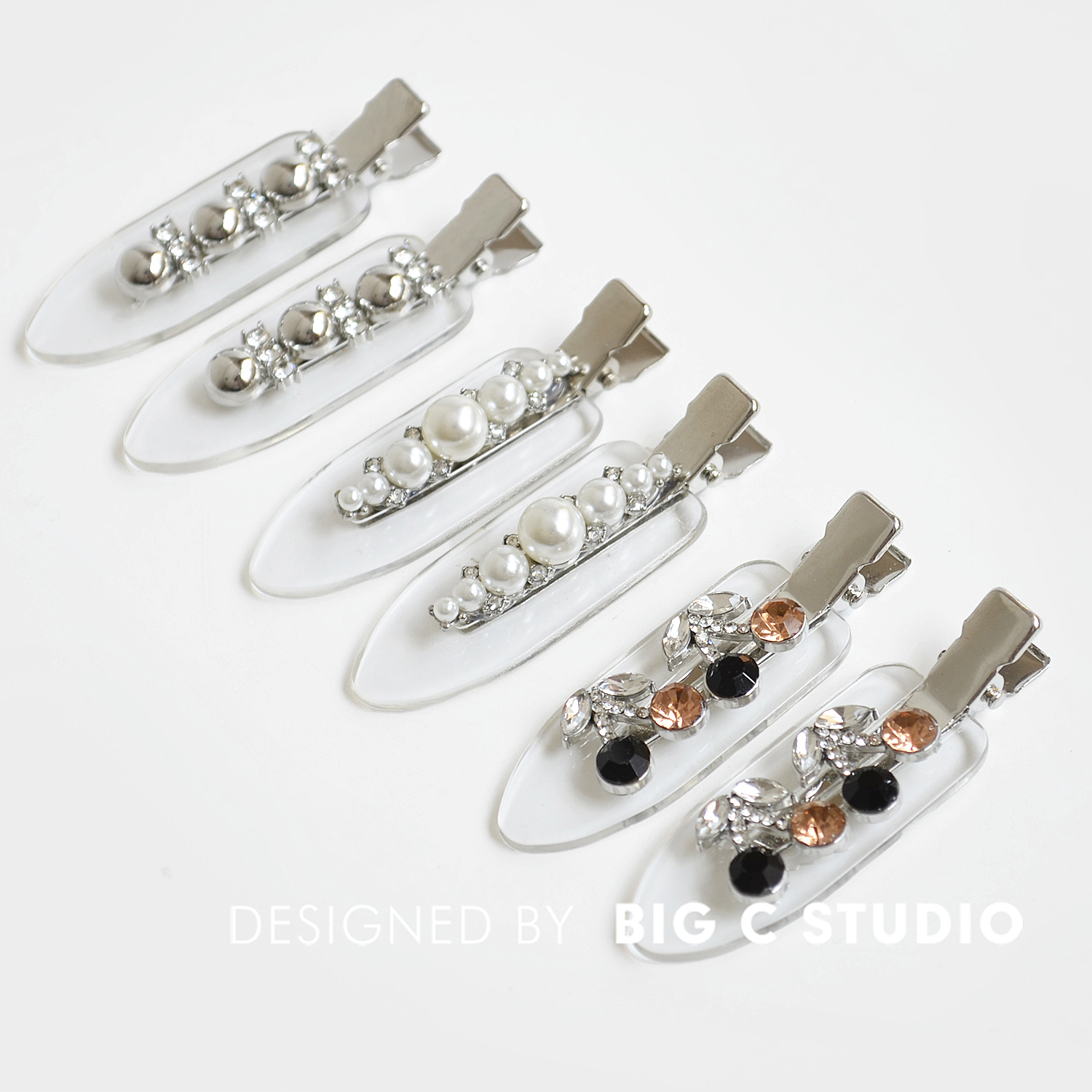 韩系甜美少女百搭无痕发夹