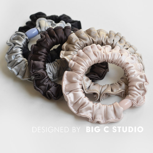 韩系高级感缎面小肠圈马尾发绳