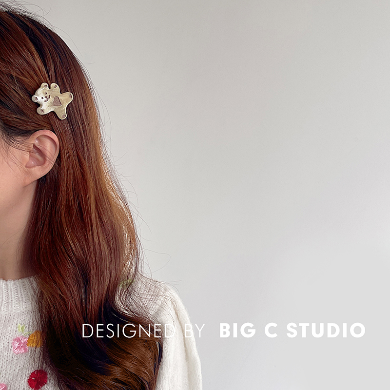 鸭嘴夹可爱小熊发卡子