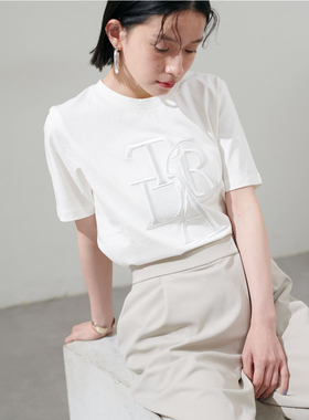 日单LATUR@纯原2025春夏新品爆款翻单百搭重工刺绣字母短袖T恤