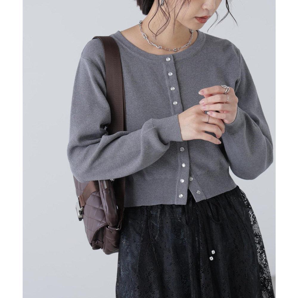 日单FRE*S纯原2025秋新款优雅气质休闲百搭圆领长袖针织开衫