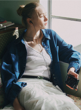 日单C0C0 D**L纯原2026春新品复古休闲宽松百搭长袖牛仔衬衫