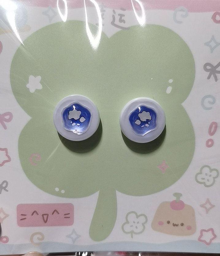 树脂uv bjd眼珠眼片眼柄娃娃 原创 蓝色系 哭唧唧