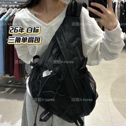 限时折扣！派姐inKorea北面白标26百搭三角单肩背包斜挎包NN2PS03