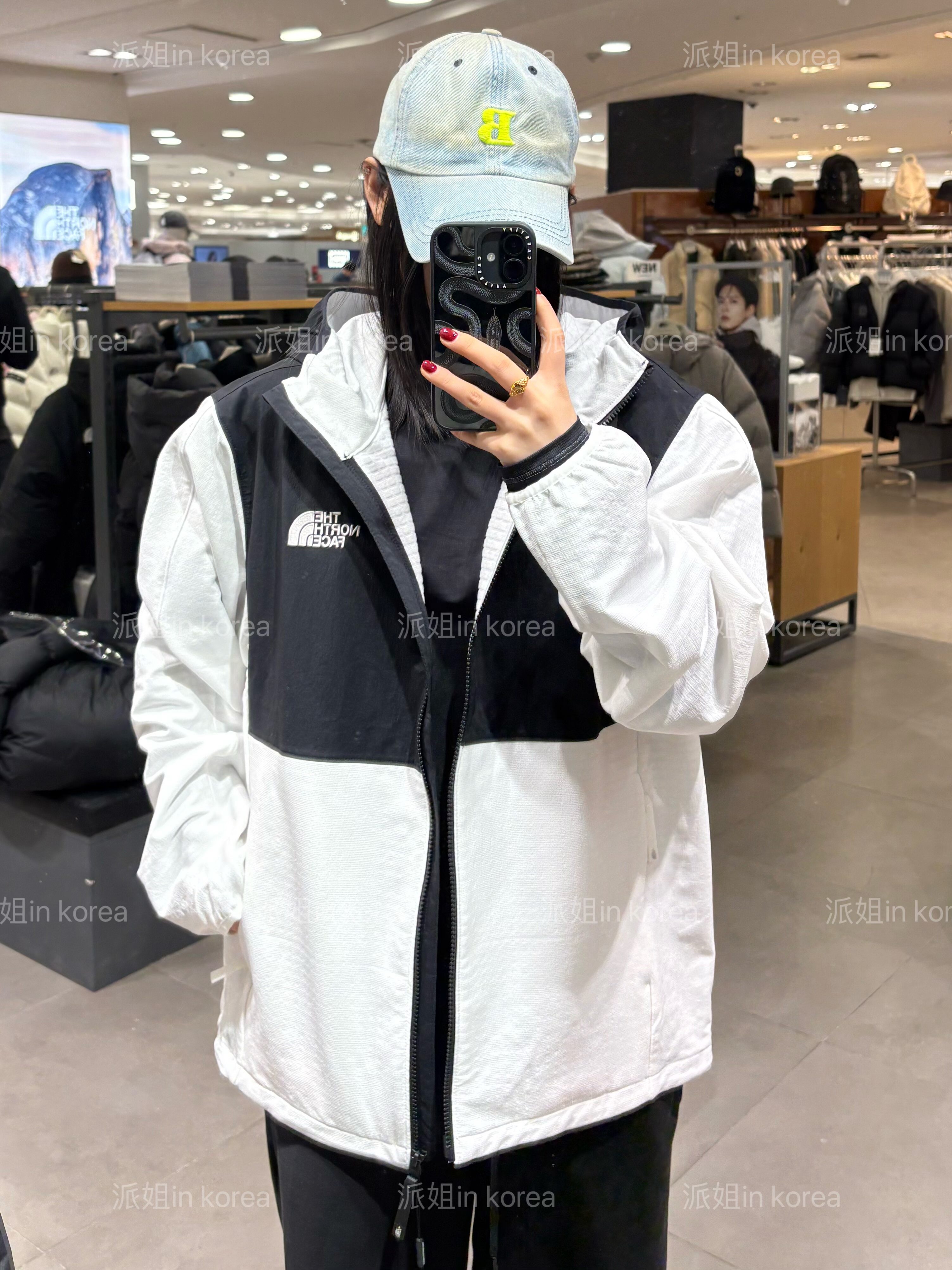 派姐inKorea北面普标26春款薄绒户外连帽运动外套男女NJ4FS51图片