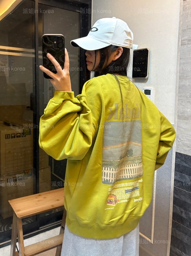 派姐in korea 柯达KODAK休闲印花圆领长袖卫衣男女K6323RFSQ1