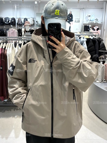派姐inKorea北面白标26 dryvent防水连帽冲锋衣夹克外套NJ2HS03