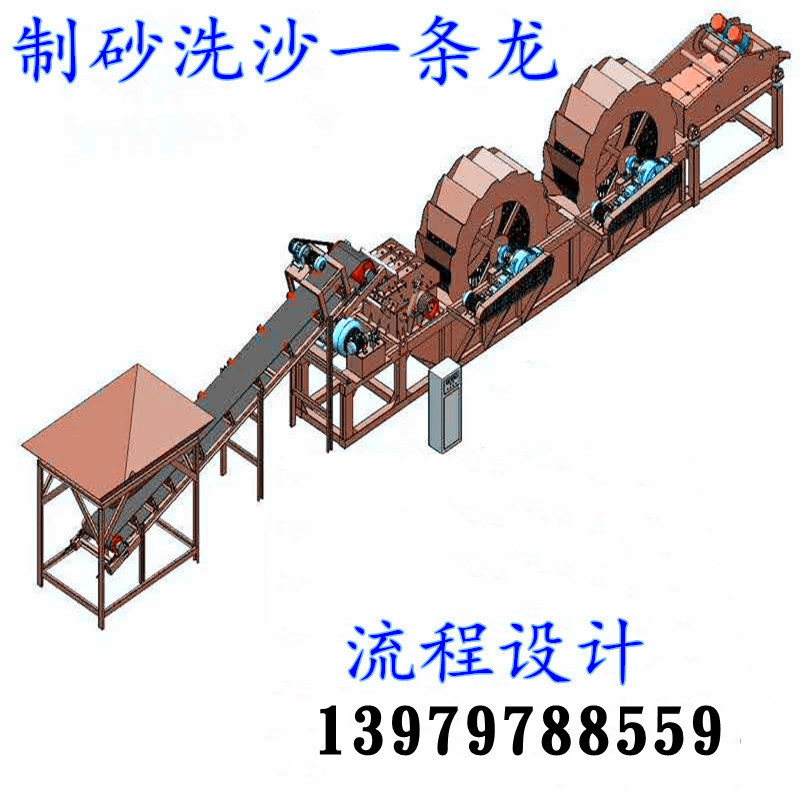 制沙设备整套生产线轮斗洗沙机全套鄂式破碎机制砂机筛沙机