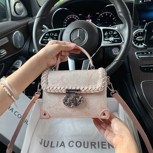 JULIA COURIER女包高级感刺绣盒子包包女2026新款单肩斜挎手提包