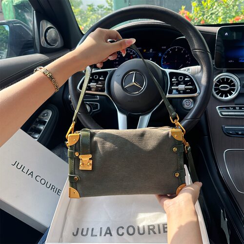 JULIA COURIER女包复古褶皱盒子包包女2026新款潮单肩斜挎手提包