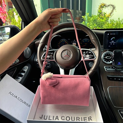 JULIACOURIER女包麂皮绒吐司包包女2026新款潮单肩斜挎包波士顿包