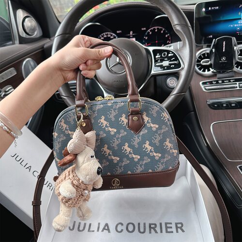 JULIA COURIER女包轻奢马车纹贝壳包包女新款单肩斜挎手提包通勤