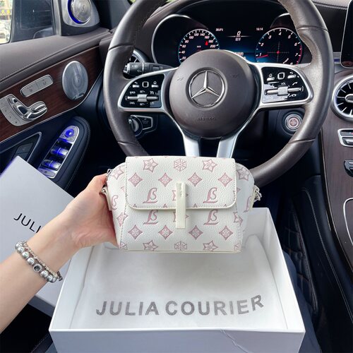 JULIA COURIER女包轻奢压纹小方包2026新款小众高级感单肩斜挎包