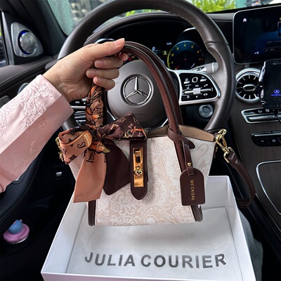 JULIA COURIER女包轻奢国风菜篮子包包女2026新款单肩斜挎水桶包